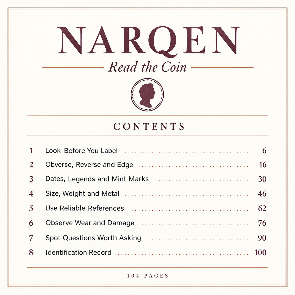 Contents preview of Read the Coin, a digital PDF guide.