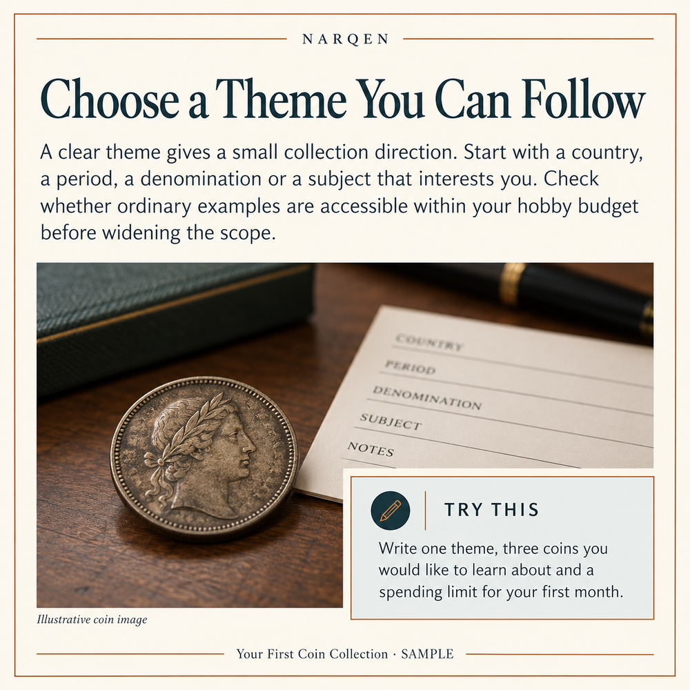 Sample page preview of Your First Coin Collection, a digital PDF guide.